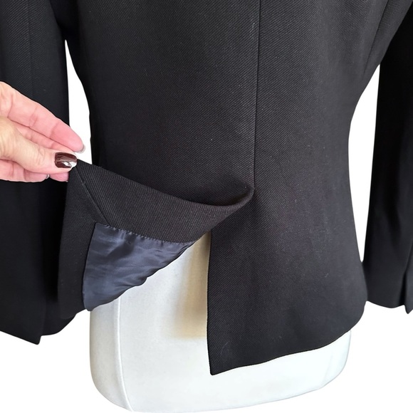 J. CREW Going Out Blazer Jacket In Black Stretch Twill Slim Fit Minimalist 8 - Picture 8 of 16